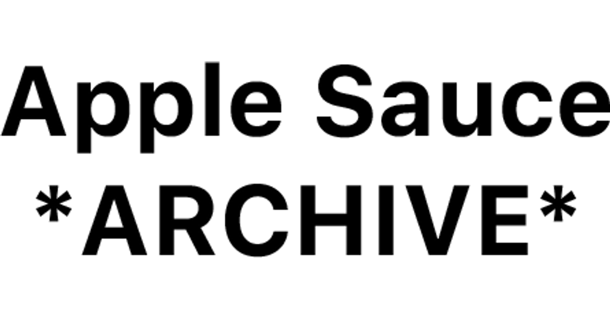 Apple Sauce Archive