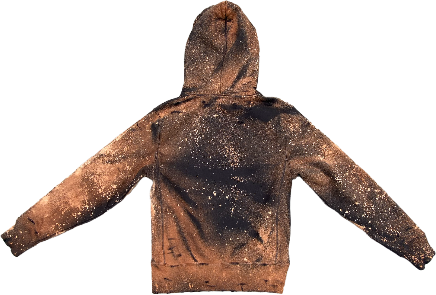 Black Distressed Sun Faded Hoodie