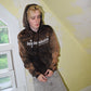 Black Distressed Sun Faded Hoodie
